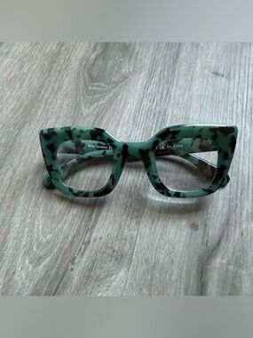 Green Tortoiseshell Square Readers